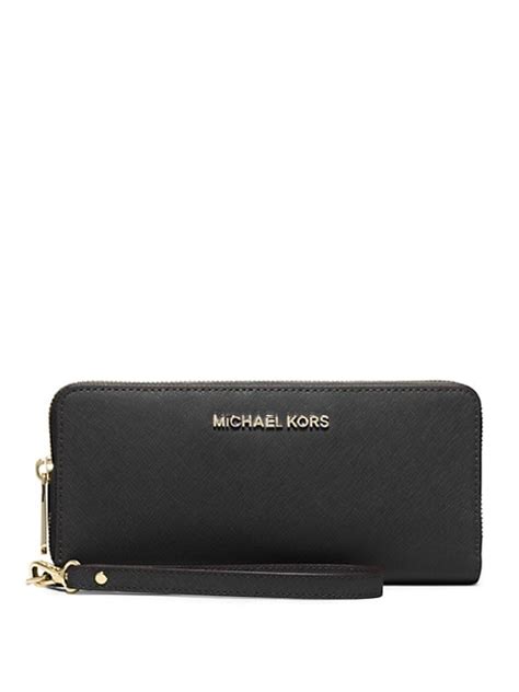 michael kors leather continental wristlet.